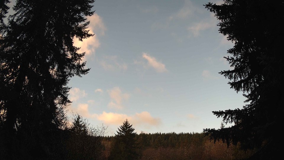 Pacific Northwest skyline timelapse frame from Jan 15th, 2026 at 8:45 AM