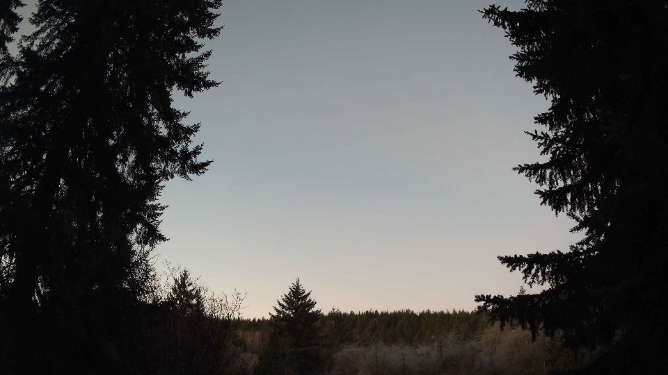 Pacific Northwest skyline timelapse on Jan 20, 2026 at 7:30 AM