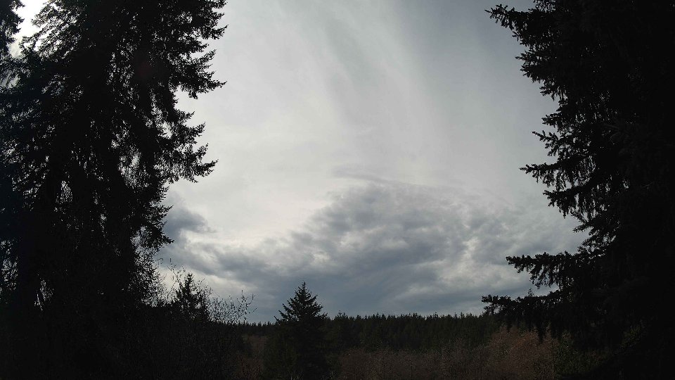Pacific Northwest skyline timelapse frame from Mar 16th, 2026 at 12:45 PM