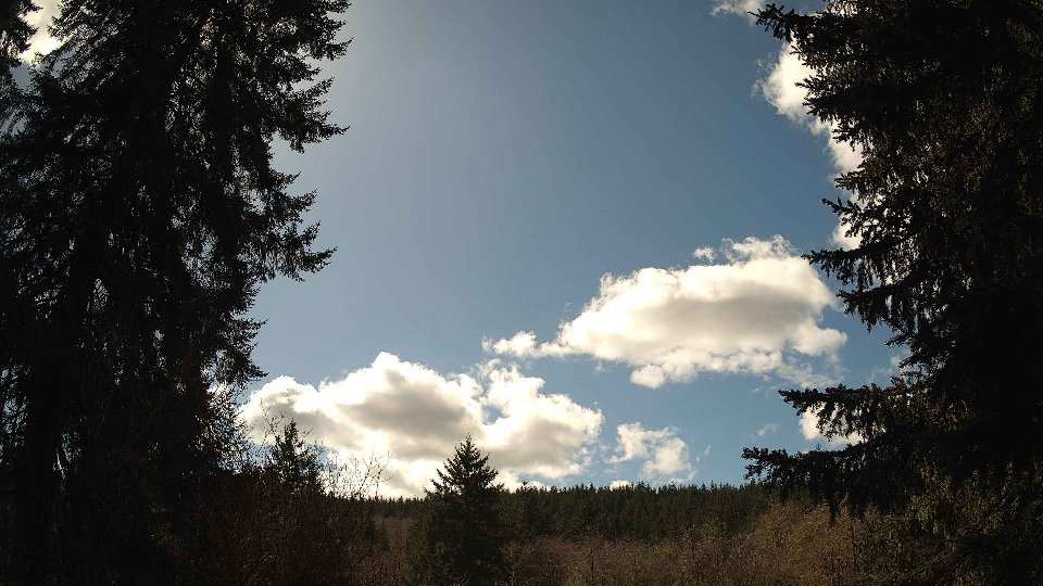 Pacific Northwest skyline timelapse frame from Mar 26th, 2026 at 1:45 PM
