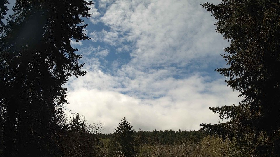 Pacific Northwest skyline timelapse frame from Apr 13th, 2026 at 12:00 PM
