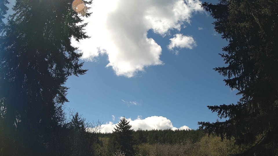 Pacific Northwest skyline timelapse frame from Apr 16th, 2026 at 12:45 PM