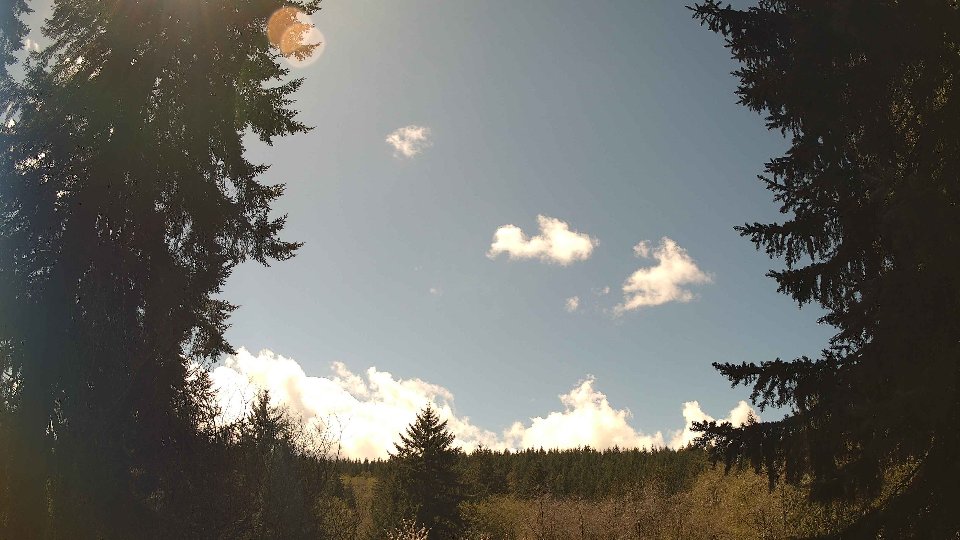 Pacific Northwest skyline timelapse frame from Apr 16th, 2026 at 1:00 PM