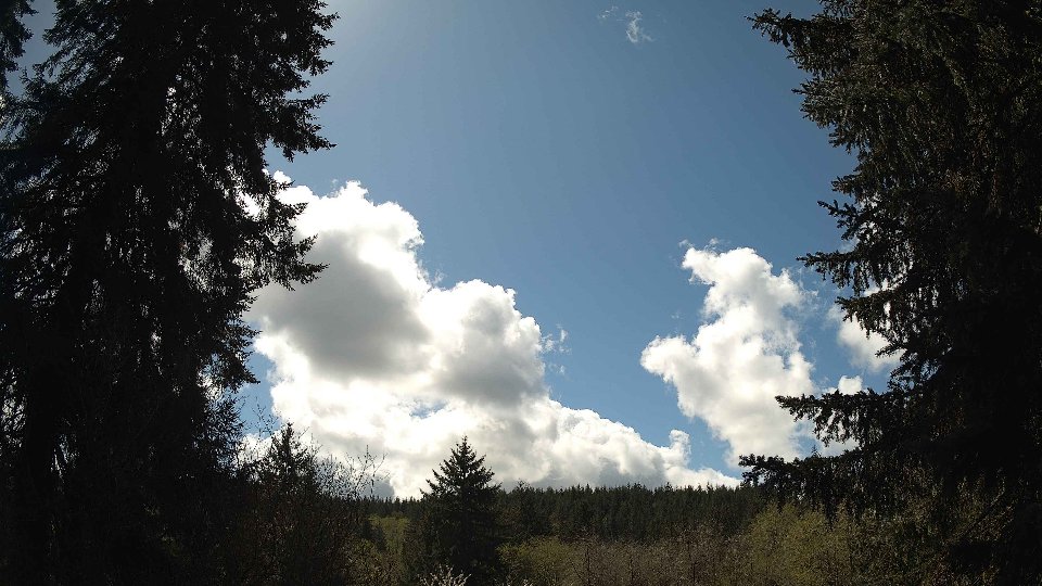 Pacific Northwest skyline timelapse frame from Apr 16th, 2026 at 1:30 PM