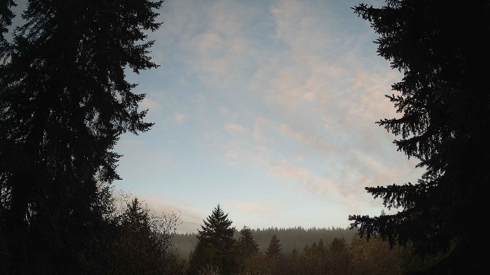 Pacific Northwest skyline timelapse frame from Apr 17th, 2026 at 6:45 AM
