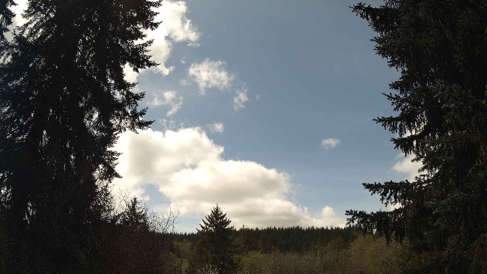 Pacific Northwest skyline timelapse frame from Apr 17th, 2026 at 12:15 PM