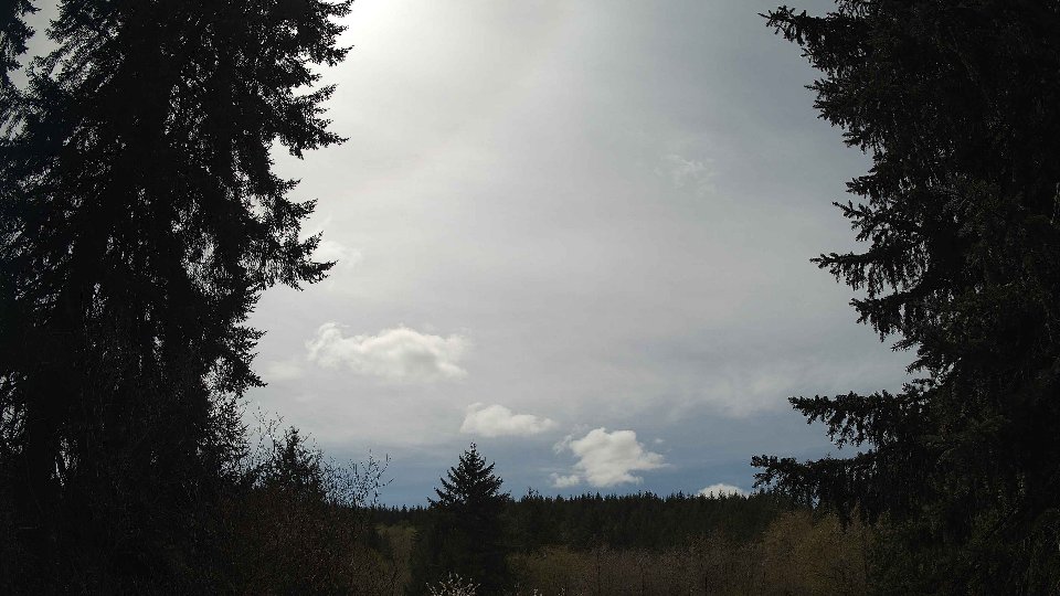 Pacific Northwest skyline timelapse frame from Apr 17th, 2026 at 1:45 PM