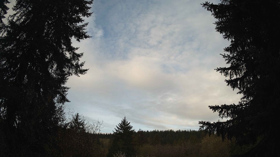Pacific Northwest skyline timelapse frame from Apr 18th, 2026 at 7:45 AM