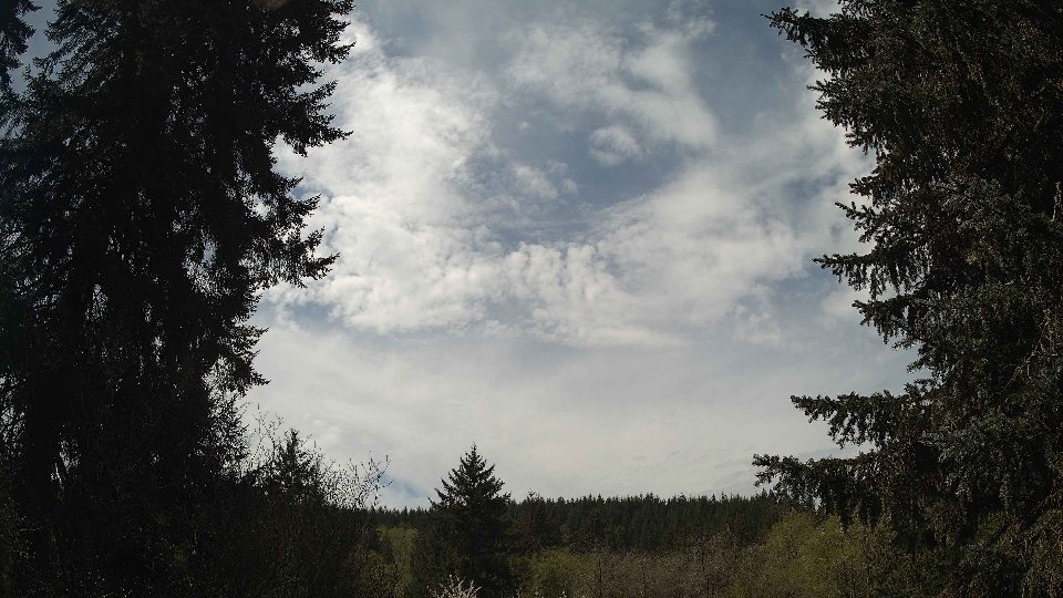 Pacific Northwest skyline timelapse frame from Apr 20th, 2026 at 12:15 PM