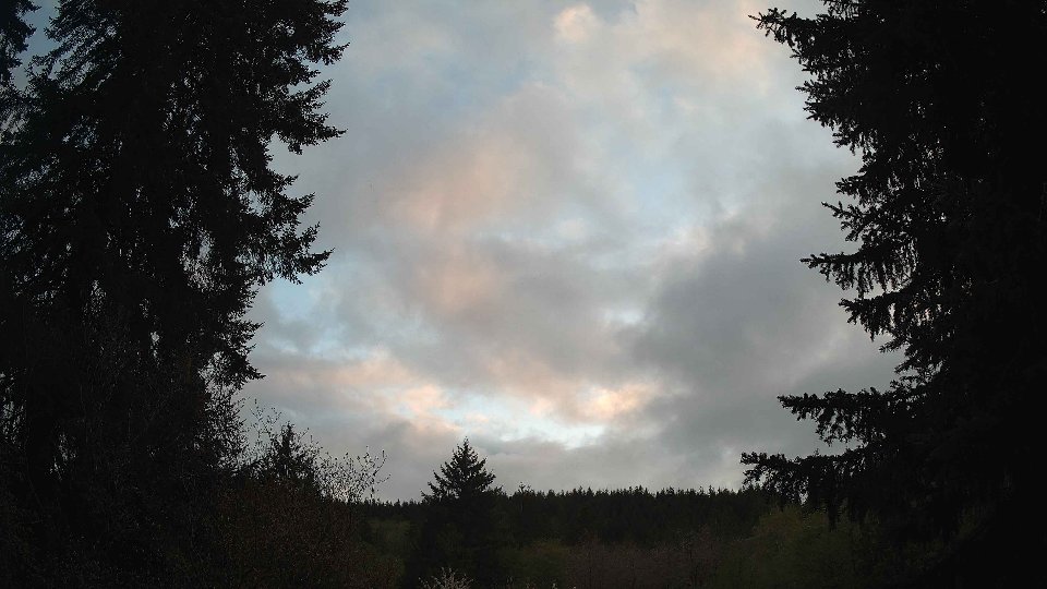 Pacific Northwest skyline timelapse frame from Apr 27th, 2026 at 8:00 PM