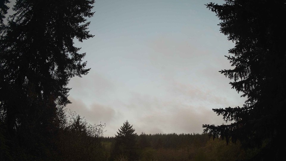 Pacific Northwest skyline timelapse frame from May 1st, 2026 at 6:00 AM