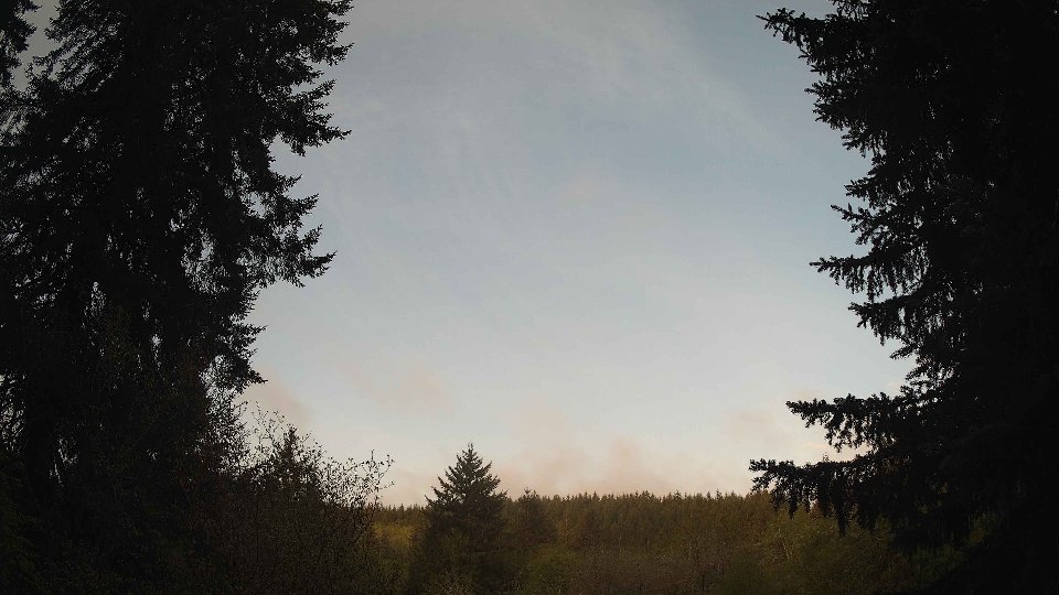 Pacific Northwest skyline timelapse frame from May 1st, 2026 at 6:30 AM
