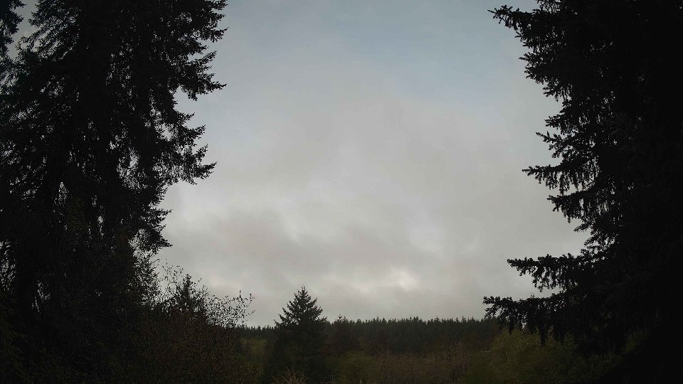 Pacific Northwest skyline timelapse frame from May 1st, 2026 at 7:00 AM