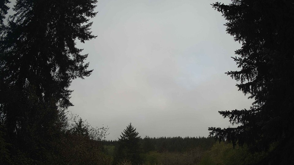 Pacific Northwest skyline timelapse frame from May 1st, 2026 at 8:00 AM