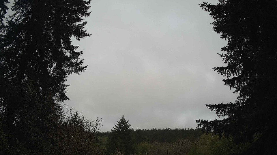 Pacific Northwest skyline timelapse frame from May 1st, 2026 at 8:45 AM