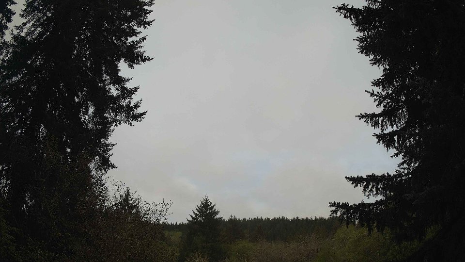 Pacific Northwest skyline timelapse frame from May 1st, 2026 at 9:15 AM