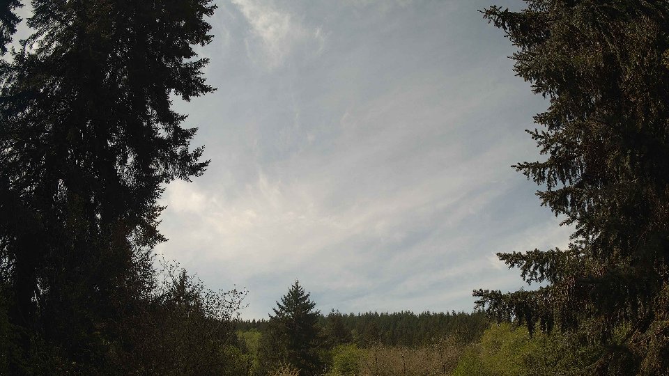 Pacific Northwest skyline timelapse frame from May 1st, 2026 at 11:45 AM