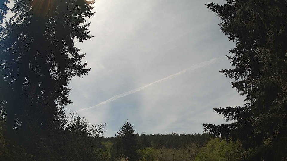 Pacific Northwest skyline timelapse frame from May 1st, 2026 at 12:45 PM