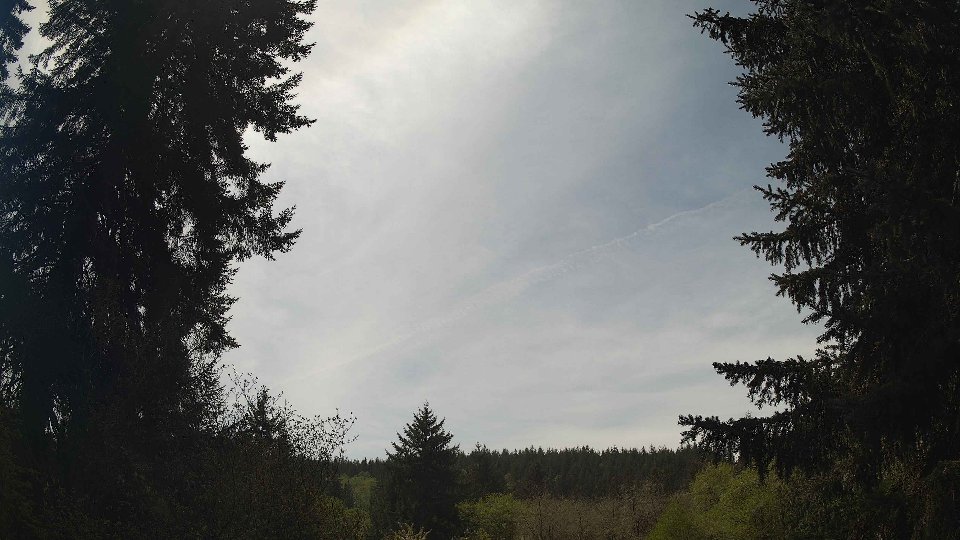 Pacific Northwest skyline timelapse frame from May 1st, 2026 at 1:15 PM