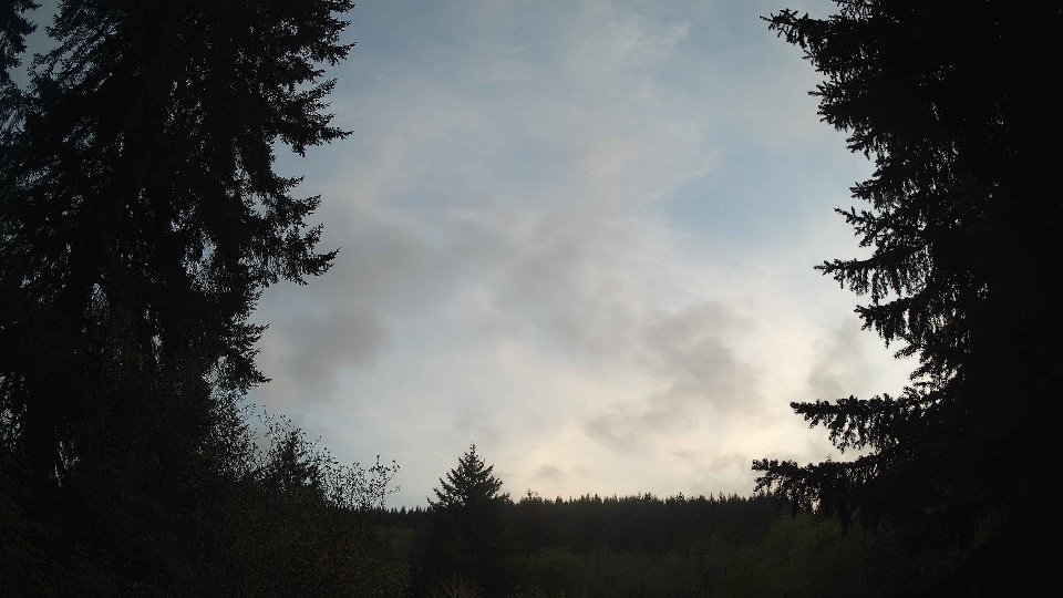 Pacific Northwest skyline timelapse frame from May 1st, 2026 at 8:00 PM