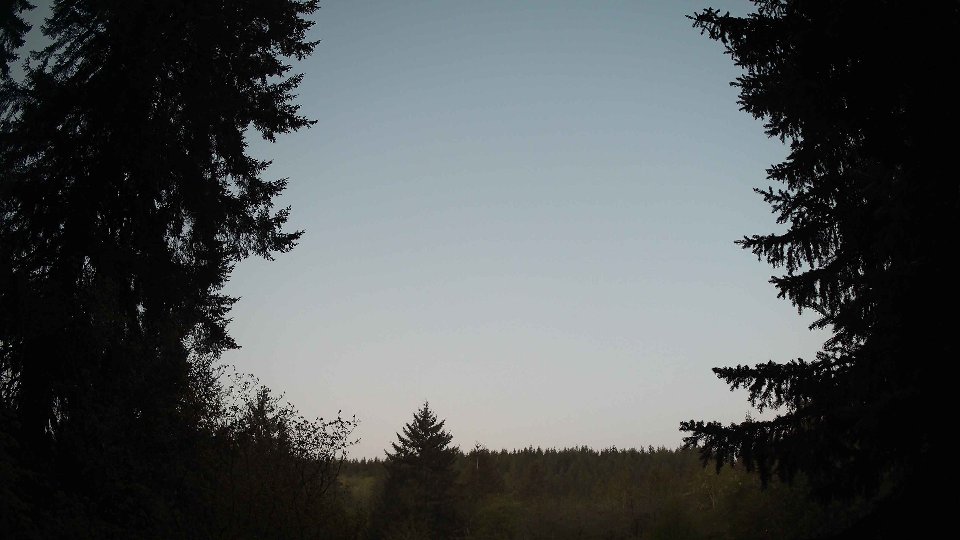 Pacific Northwest skyline timelapse frame from May 3rd, 2026 at 5:45 AM