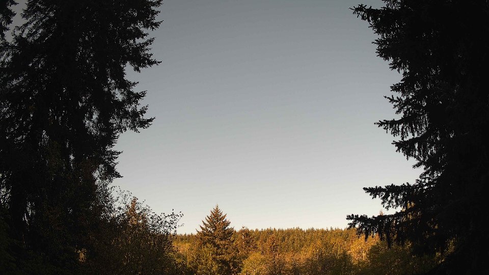 Pacific Northwest skyline timelapse frame from May 3rd, 2026 at 7:45 AM