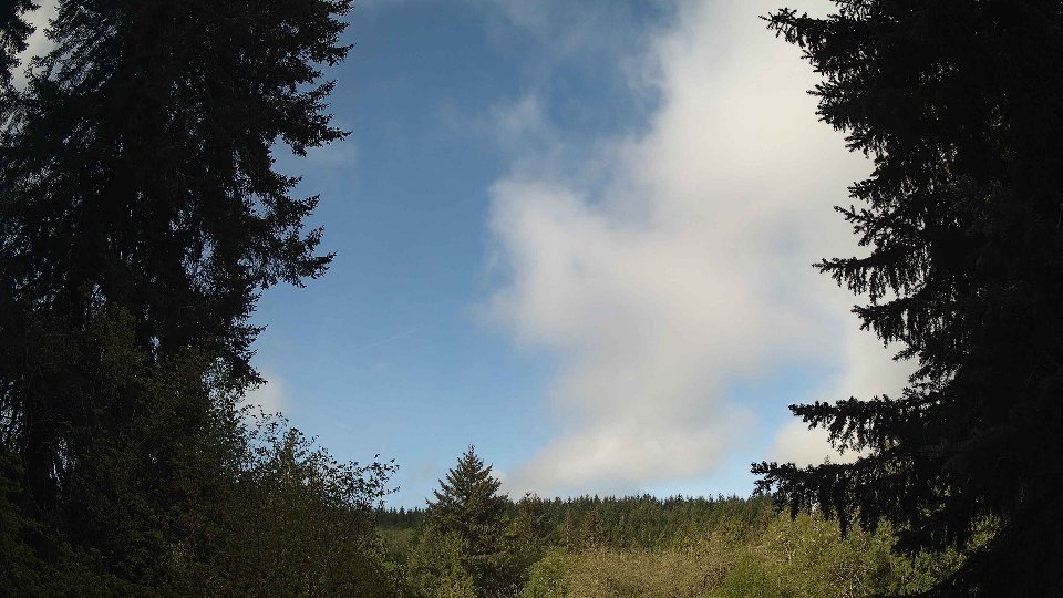 Pacific Northwest skyline timelapse frame from May 4th, 2026 at 8:45 AM