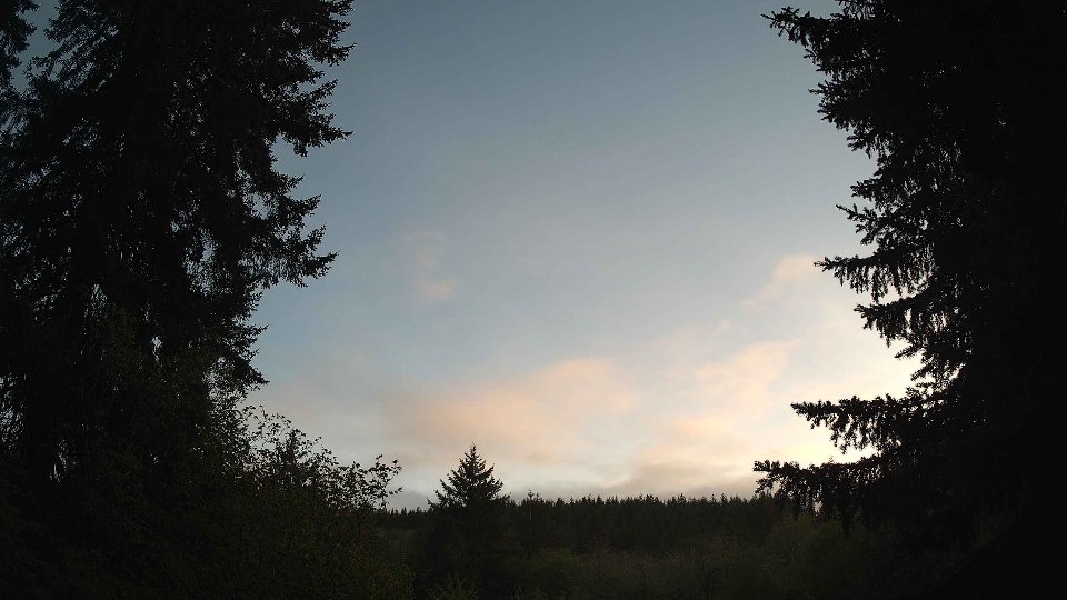 Pacific Northwest skyline timelapse frame from May 4th, 2026 at 8:00 PM