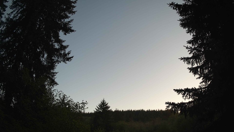 Pacific Northwest skyline timelapse on May 5th, 2026 at 8:00 PM