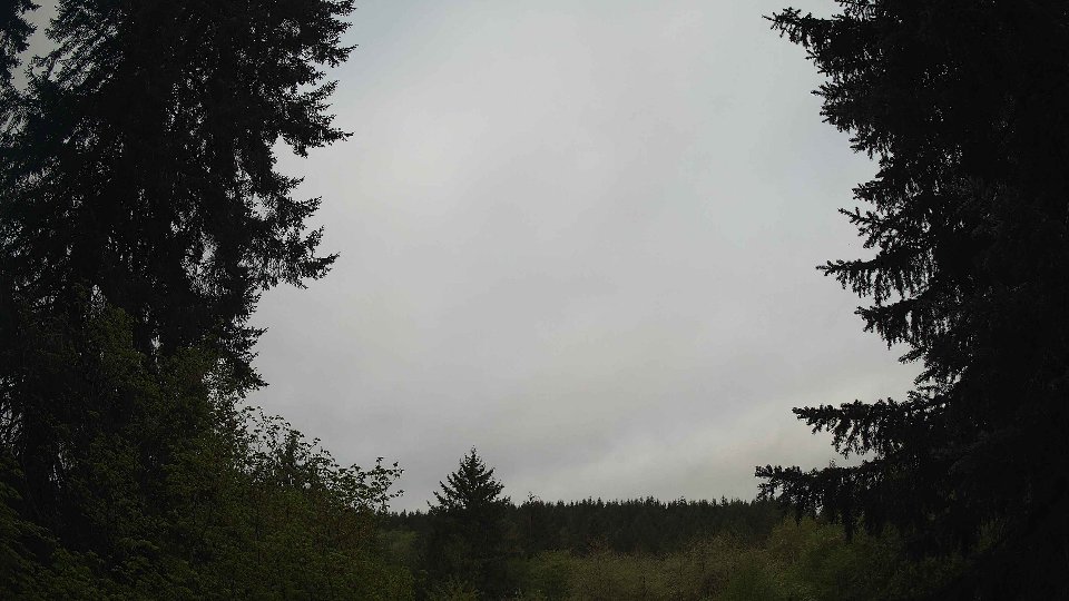 Pacific Northwest skyline timelapse frame from May 6th, 2026 at 7:45 AM