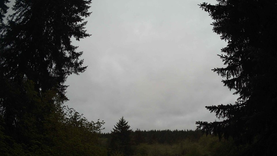 Pacific Northwest skyline timelapse frame from May 7th, 2026 at 5:45 AM