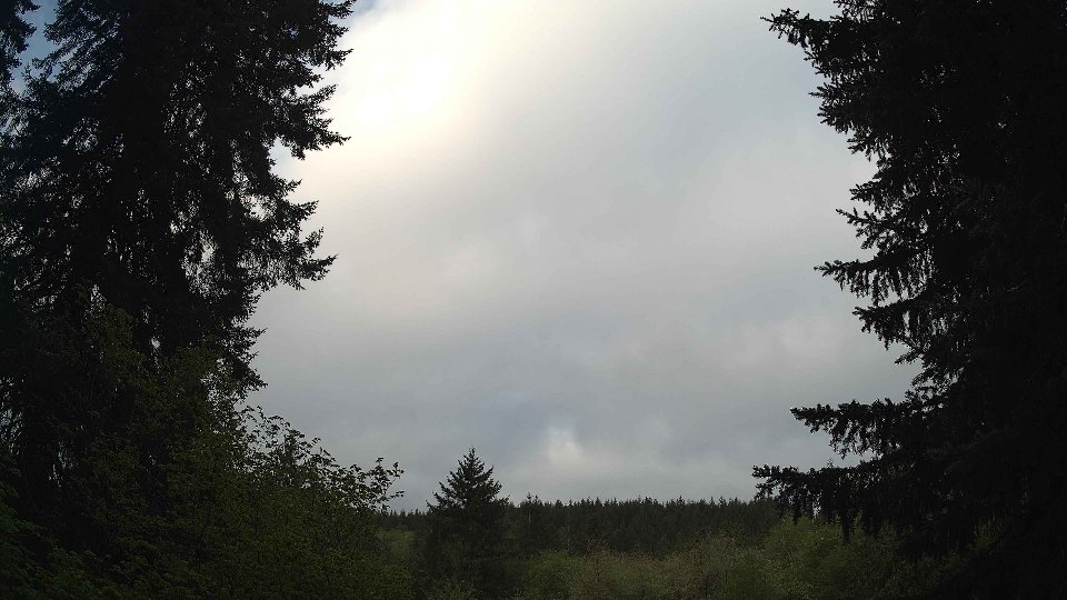 Pacific Northwest skyline timelapse frame from May 7th, 2026 at 7:15 AM