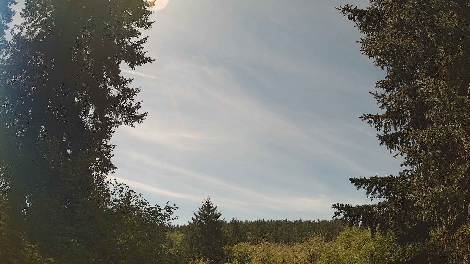 Pacific Northwest skyline timelapse frame from May 7th, 2026 at 12:45 PM