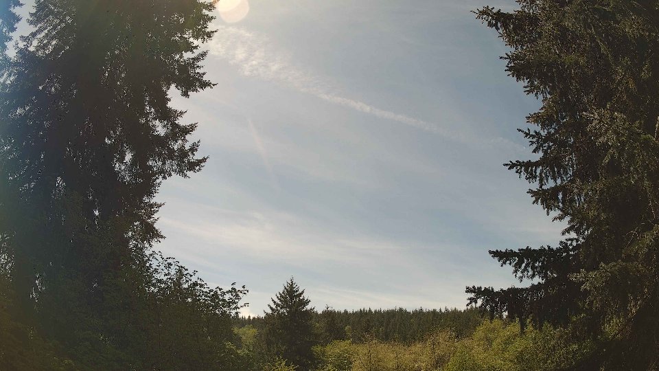 Pacific Northwest skyline timelapse frame from May 7th, 2026 at 1:00 PM