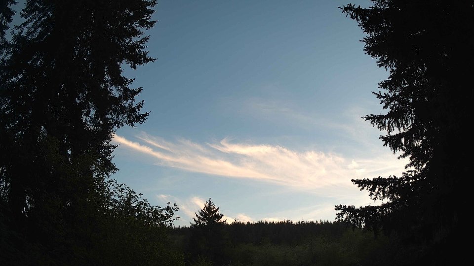 Pacific Northwest skyline timelapse frame from May 7th, 2026 at 8:15 PM