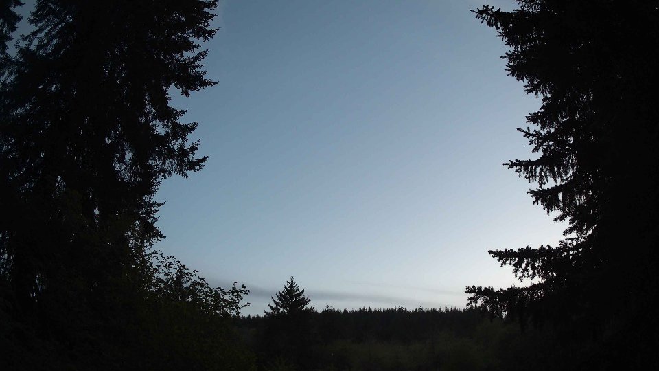 Pacific Northwest skyline timelapse frame from May 7th, 2026 at 8:45 PM