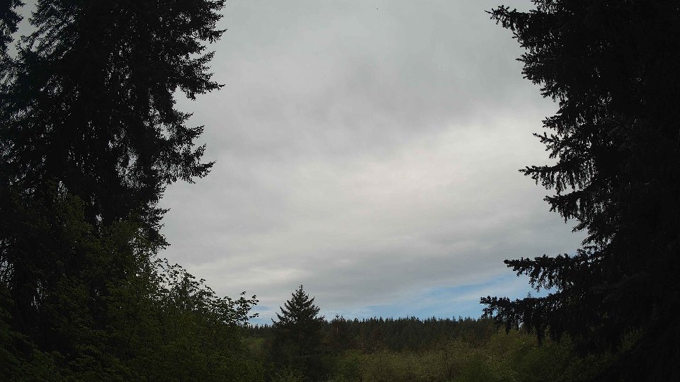 Pacific Northwest skyline timelapse frame from May 8th, 2026 at 7:30 AM