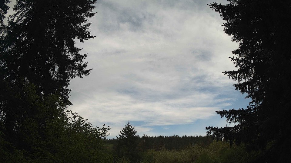 Pacific Northwest skyline timelapse frame from May 8th, 2026 at 8:00 AM