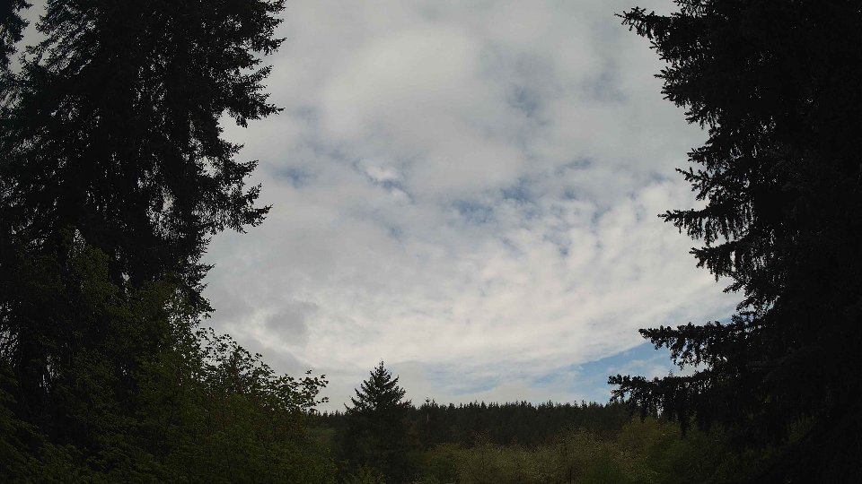 Pacific Northwest skyline timelapse frame from May 8th, 2026 at 9:45 AM