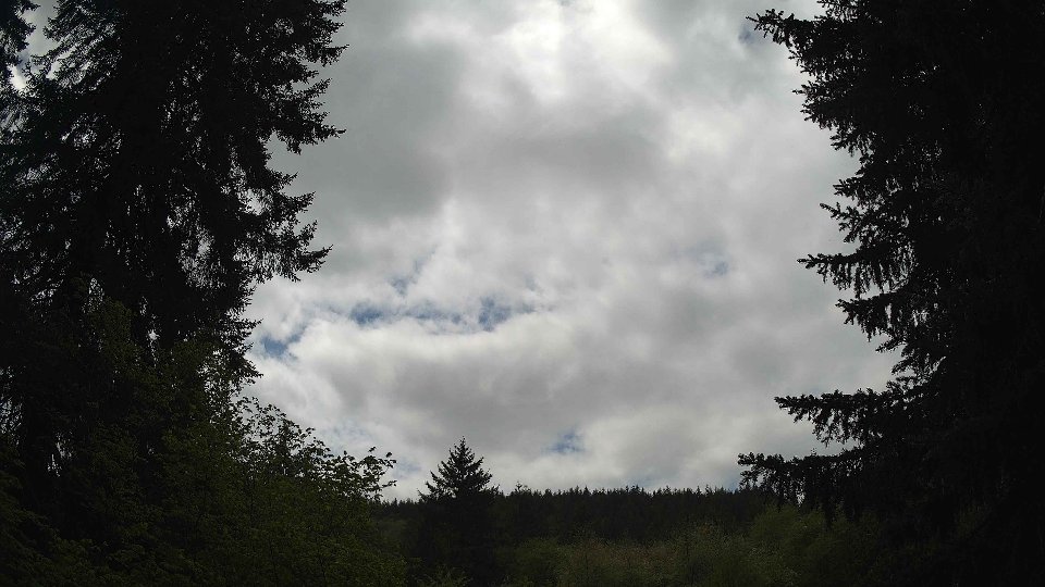 Pacific Northwest skyline timelapse frame from May 8th, 2026 at 1:00 PM