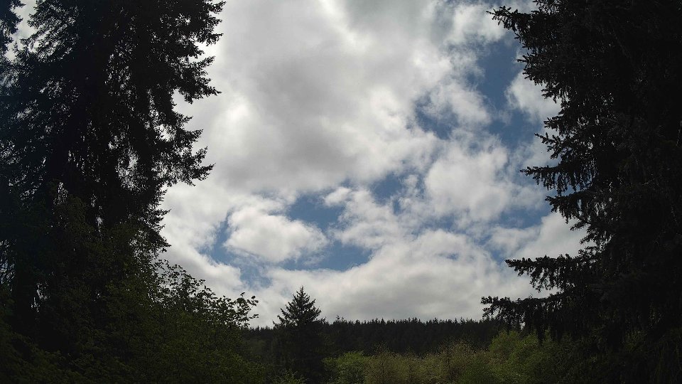 Pacific Northwest skyline timelapse frame from May 8th, 2026 at 1:15 PM