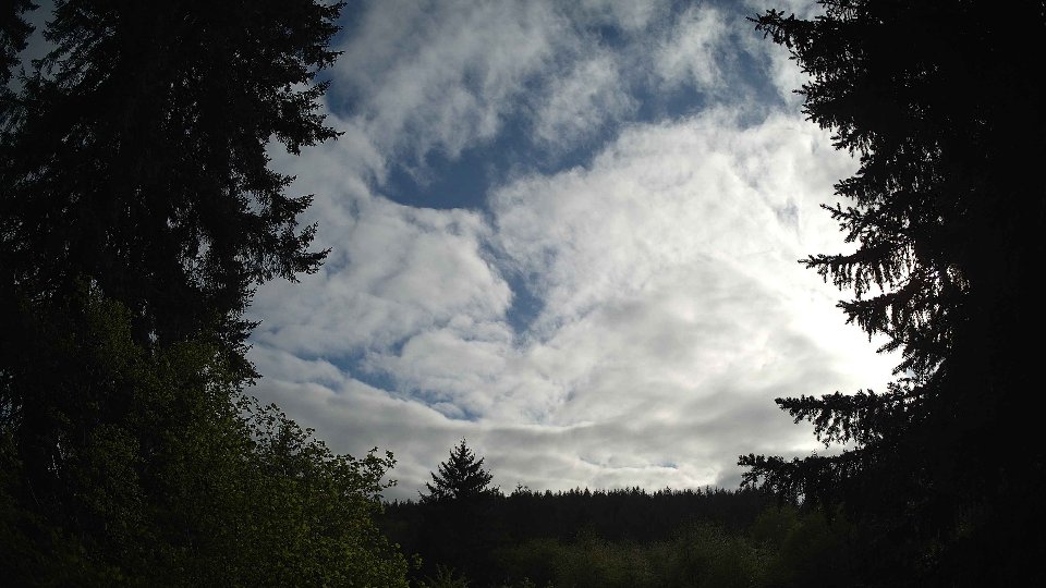 Pacific Northwest skyline timelapse frame from May 8th, 2026 at 5:45 PM