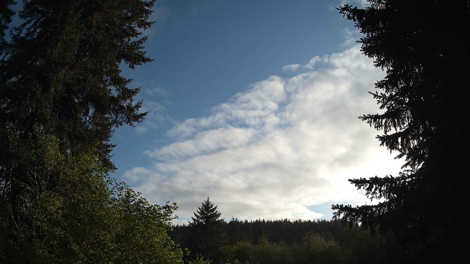 Pacific Northwest skyline timelapse frame from May 8th, 2026 at 6:45 PM