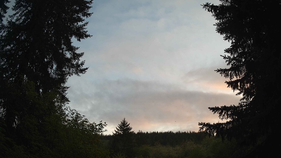 Pacific Northwest skyline timelapse frame from May 8th, 2026 at 8:15 PM