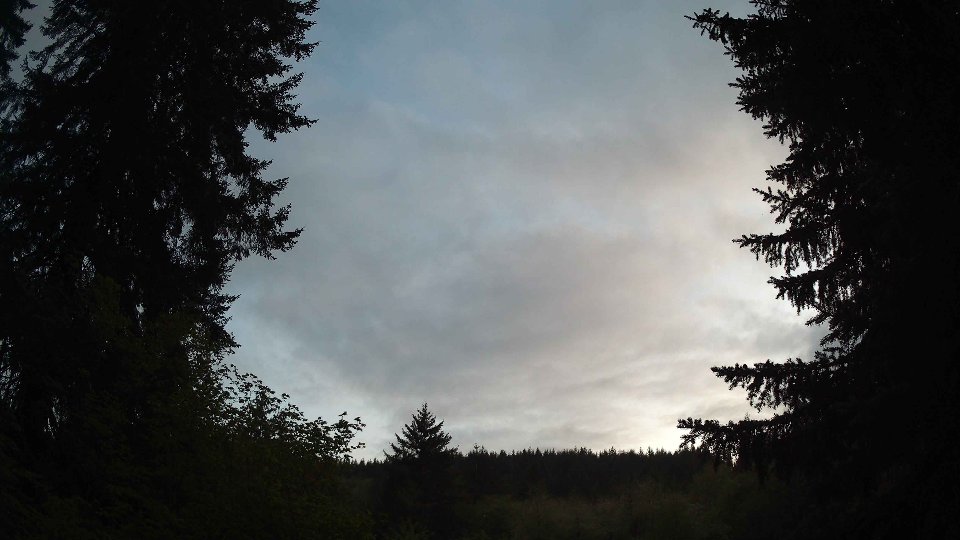 Pacific Northwest skyline timelapse frame from May 8th, 2026 at 8:45 PM
