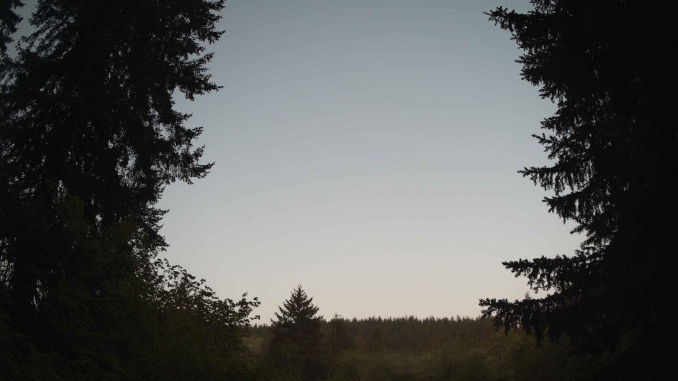 Pacific Northwest skyline timelapse frame from May 9th, 2026 at 5:45 AM