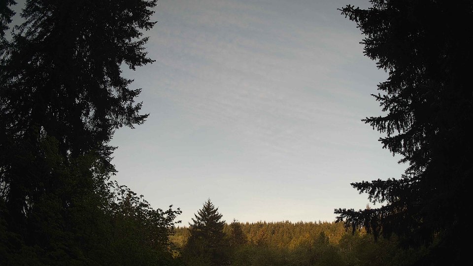Pacific Northwest skyline timelapse frame from May 9th, 2026 at 6:45 AM