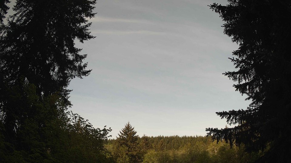 Pacific Northwest skyline timelapse frame from May 9th, 2026 at 7:45 AM
