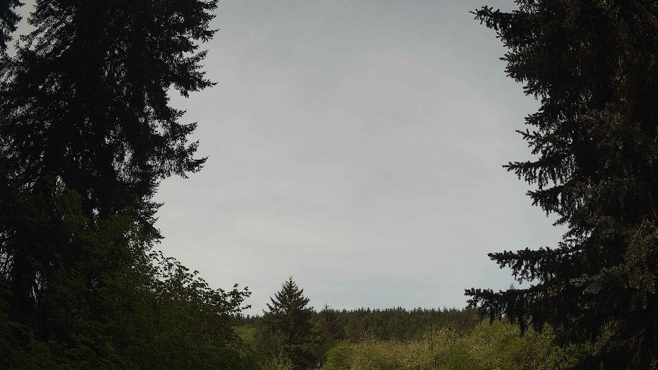 Pacific Northwest skyline timelapse frame from May 9th, 2026 at 9:45 AM