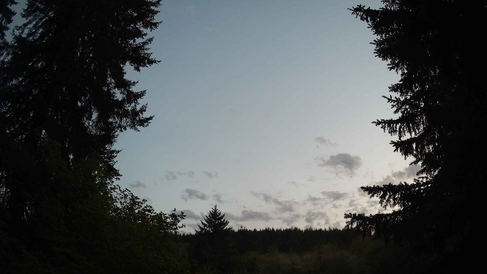 Pacific Northwest skyline timelapse frame from May 9th, 2026 at 8:45 PM